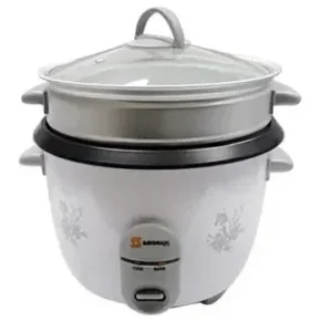 Sayona 1.8L Rice Cooker with Steamer – White