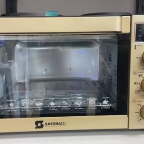 Sayona 35L Electric Oven, Large Capacity - Gold color