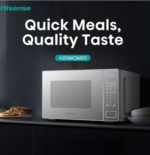 Hisense 20L Microwave Oven, Mirror Digital Microwave - Silver / Black - Image 8