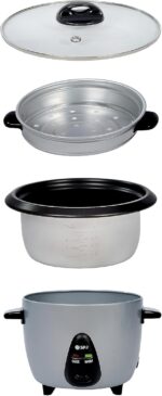 SPJ 2.2 Liters Rice Cooker, Steamer – 477W, Non-Stick Aluminium Pot, Auto Keep Warm, One-Touch Cooking, Tempered Glass Lid - Image 2