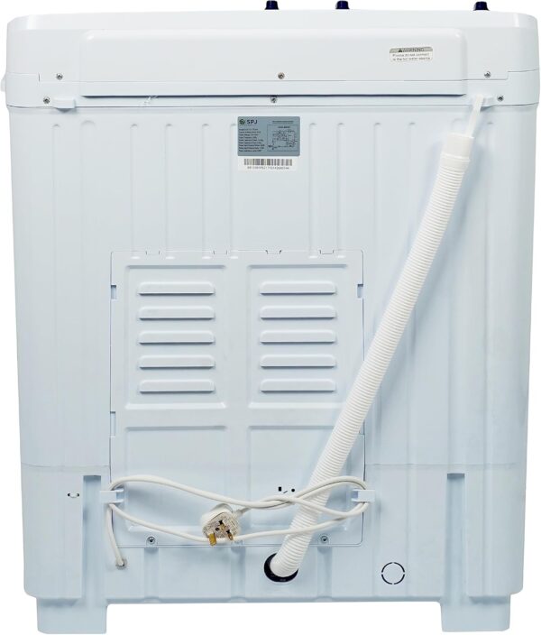 SPJ 6kg Semi Automatic Washing Machine Top Loader - Twin Tub, Transparent Lid, Washer & Dryer Combo, Energy Saving, 1-Year Warranty - Image 5