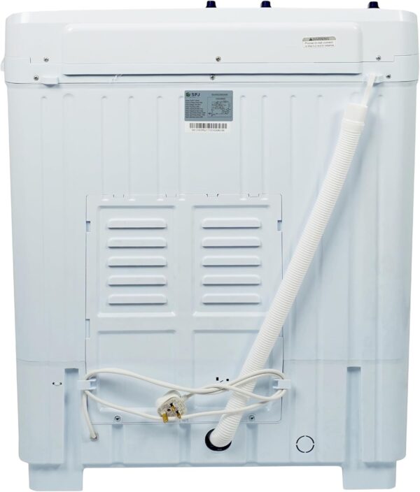 SPJ 9KG Semi Automatic Washing Machine, Top Loader Twin Tub Washer & Dryer, Energy Saving, Powerful Motor, Transparent Lid, Low Noise– 1 Year Warranty - Image 5