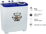 SPJ 9KG Semi Automatic Washing Machine, Top Loader Twin Tub Washer & Dryer, Energy Saving, Powerful Motor, Transparent Lid, Low Noise– 1 Year Warranty - Image 7