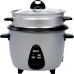 SPJ 2.2 Liters Rice Cooker, Steamer – 477W, Non-Stick Aluminium Pot, Auto Keep Warm, One-Touch Cooking, Tempered Glass Lid