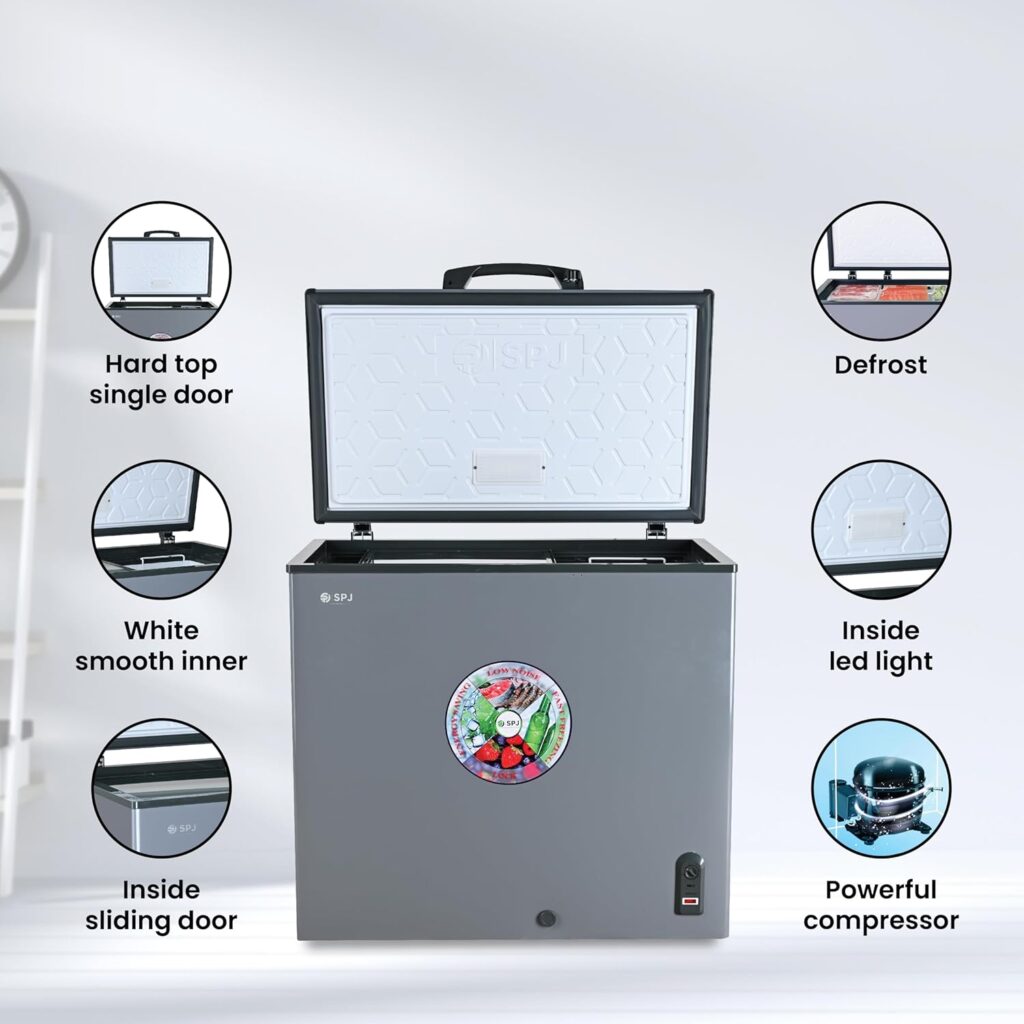 SPJ Deep Freezer 260Litres, Powerful Compressor, Energy Efficient Cooling
