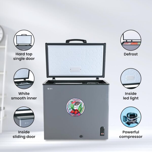 SPJ Deep Freezer 260Litres, Powerful Compressor, Energy Efficient Cooling