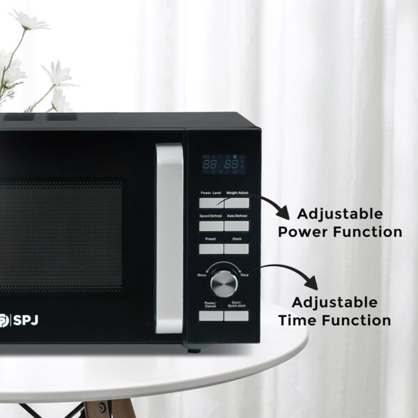 SPJ  25L Microwave Oven, 900W Countertop Microwave with 6 Power Levels, 95 Min Timer, Child Lock & Energy Efficient Design, Compact Microwave - Image 5