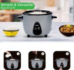 SPJ 2.2 Liters Rice Cooker, Steamer – 477W, Non-Stick Aluminium Pot, Auto Keep Warm, One-Touch Cooking, Tempered Glass Lid