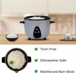 SPJ 2.2 Liters Rice Cooker, Steamer – 477W, Non-Stick Aluminium Pot, Auto Keep Warm, One-Touch Cooking, Tempered Glass Lid - Image 3