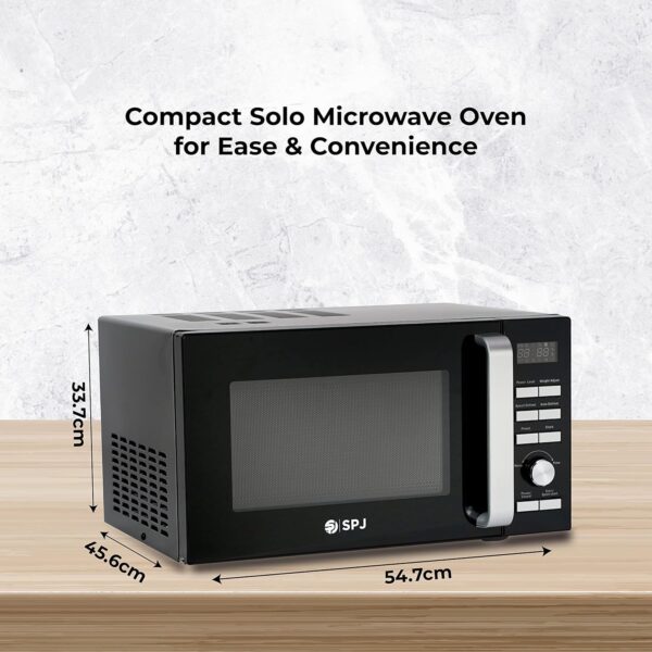 SPJ  25L Microwave Oven, 900W Countertop Microwave with 6 Power Levels, 95 Min Timer, Child Lock & Energy Efficient Design, Compact Microwave - Image 4