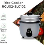 SPJ 2.2 Liters Rice Cooker, Steamer – 477W, Non-Stick Aluminium Pot, Auto Keep Warm, One-Touch Cooking, Tempered Glass Lid - Image 6