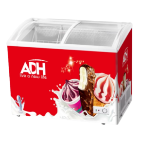 ADH 360 Litres Show Case Display Freezer, Fast Freeze, Adjustable Temperature Control, Energy Saving, Water Disposal Device, 3 Year Warranty