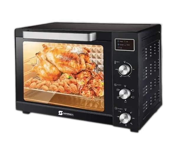 Sayona 45L Electric Oven, Large Capacity - Black