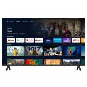 BlackArk 43 Inch Smart Android TV, LED TV, Inbuilt decoder, Frameless Design, USB Ports, HDMI, Remote Control, Screen Casting