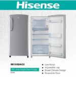 Hisense 195L Single Door Refrigerator - Silver - Image 5