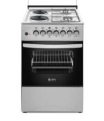 SPJ Cooker With 2 Gas Burners + 2 Electric Plates, Premium Cooker with Electric Oven, Stainless Steel, 50X50cm (Made in Turkey)
