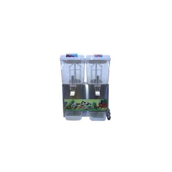 "36 Litres 2 Tap Commercial Electric Double Juice Dispenser And Cooler –Transparent"