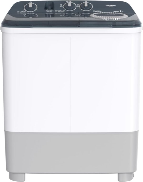 Hisense Twin Tub 7kg Top Loading Washing Machine, Semi-Automatic - 3years Warranty - Image 3