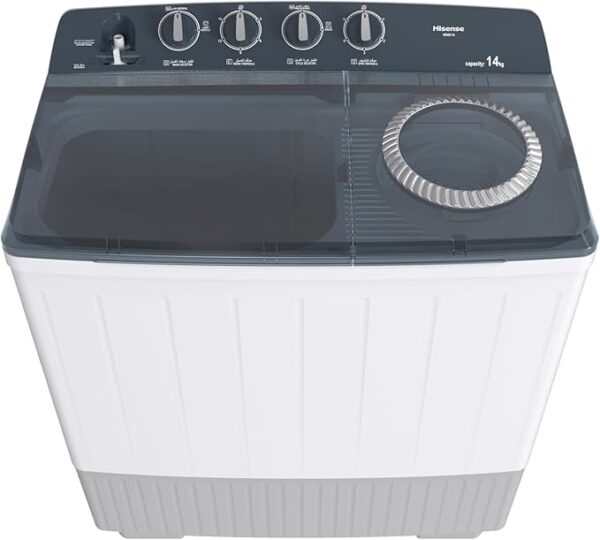 Hisense 14kgTwin Tub Washing Machine, Semi-Automatic – 3years Warranty - Image 3