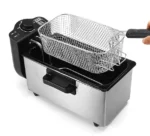 Pixel Commercial Deep Fryer 3Liters, Chips frying Machine, Stainless Steel, Adjustable thermostat, Overheat protection