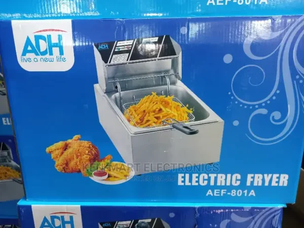 ADH Electric Deep Fryer 6 Liters, Stainless Steel, Adjustable thermostat, Overheat protection - Image 4