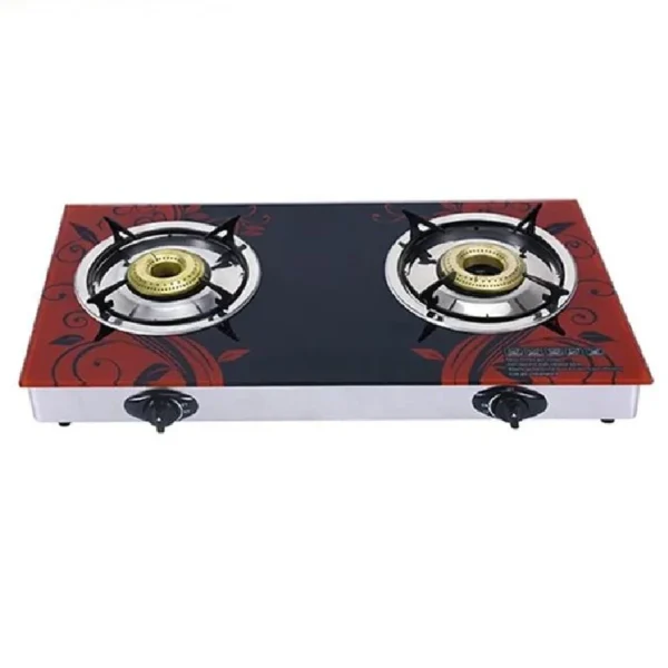 Pixel Gas Hot Plate 2 Burner Tempered Glass With Automatic Ignition