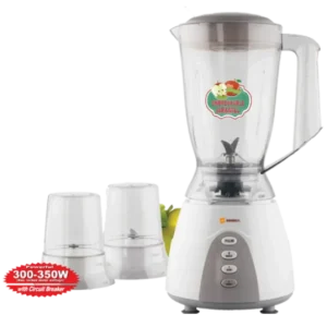 Sayona 3 in 1 Quality Unbreakable Blender 1.5Litres With 2 Mill Grinders, Stainless Steel, 350W - SB-4016