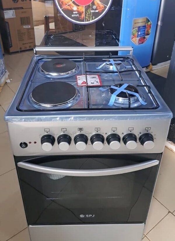 SPJ Cooker With 2 Gas Burners + 2 Electric Plates, Premium Cooker with Electric Oven, Stainless Steel, 50X50cm (Made in Turkey) - Image 4