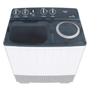 Hisense 12KG Twin Tub Washing Machine Top Loader, Semi-Automatic – 3years Warranty