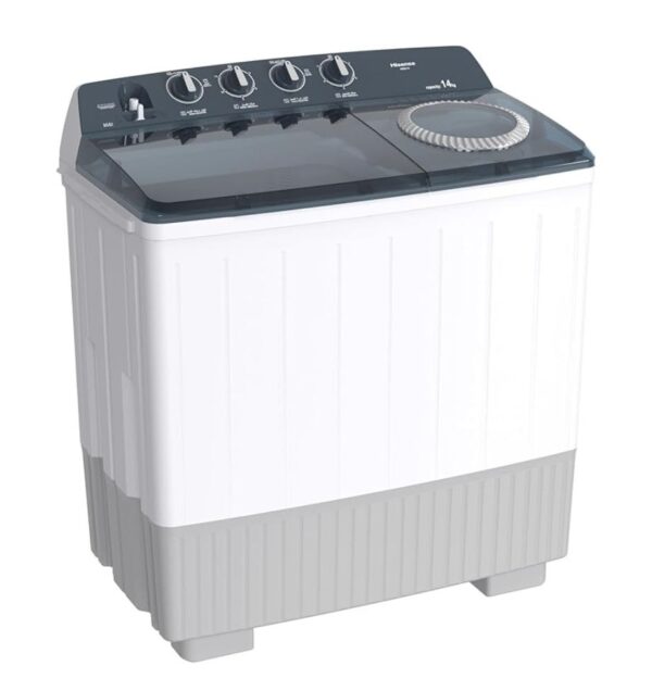 Hisense 14kgTwin Tub Washing Machine, Semi-Automatic – 3years Warranty