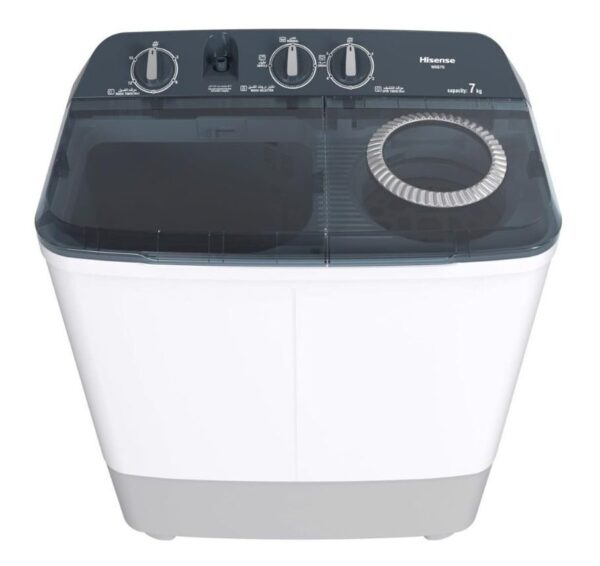 Hisense Twin Tub 7kg Top Loading Washing Machine, Semi-Automatic - 3years Warranty