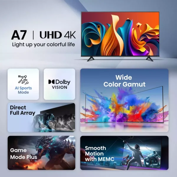 Hisense 50 Inch TV 4K A7 Ultra HD Smart - Image 6