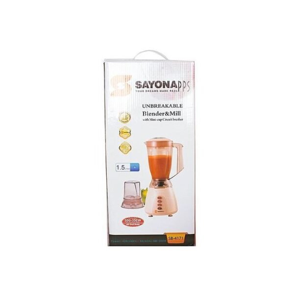 Sayona Blender With Unbreakable Jug 1.5L - Brown