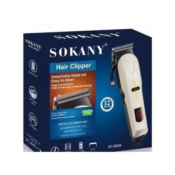 Sokany Rechargeable Hair Clipper - White