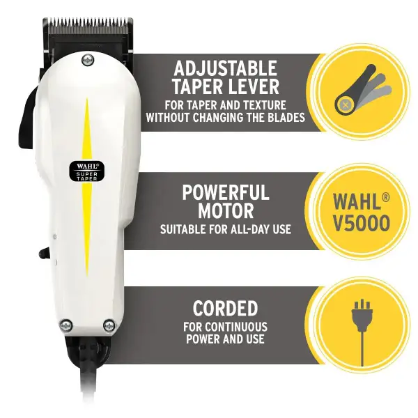 Wahl Original Professional Super Taper, Clipper Electric Shaver, corded Clipper, Good For Heavy Use, Business And Home Use - USA - Image 3
