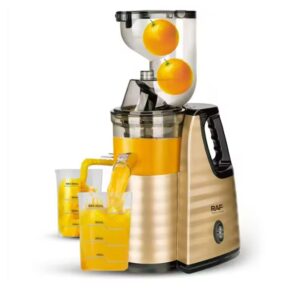 RAF Slow Juicer & Juice Extractor, 400ml Juice Jug and 400ml Pulp Collector.
