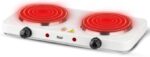 RAF Stainless Steel Electric Hot Plate Double Burners, 2000W, Adjustable Temperature Control For five levels - Image 4