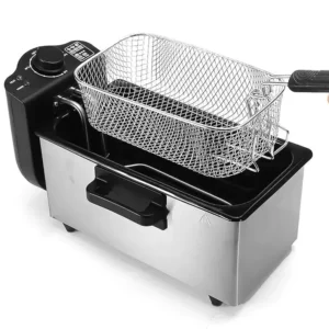 ADH Electric Deep Fryer 3 liters Stainless Steel, Adjustable thermostat, Overheat protection