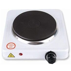 Single Solid Electric Hotplate - White