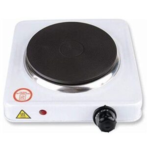 Single Solid Electric Hotplate - White