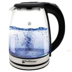 Hoffmans Electric Kettle 2L Glass With LED Blue Light