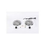 Double Electric Coil Hotplate - White