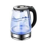 Hoffmans Electric Kettle 2L Glass With LED Blue Light