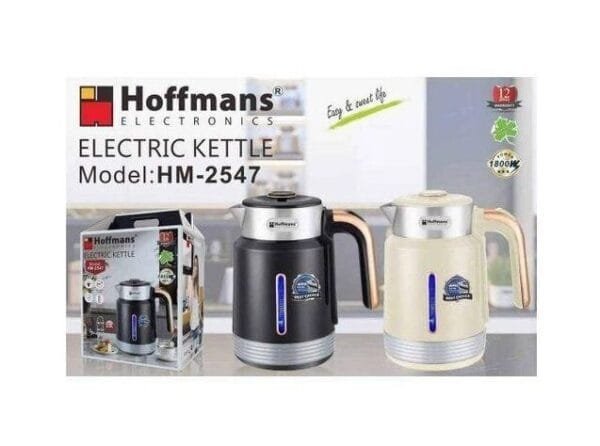 Hoffmans Electric Kettle And Milk Boiler Kettle. White / Black
