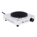 Single Solid Electric Hotplate White