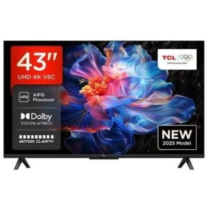 TCL Tv 43-Inch Smart Android Full HD, Metallic Design, Frameless Design