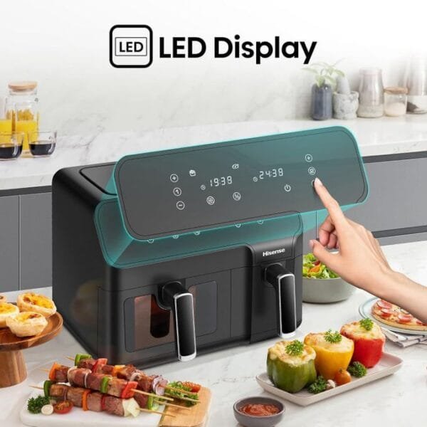 Hisense Air Fryer 8.6 Liters - Dual Basket 3Yrs Warranty