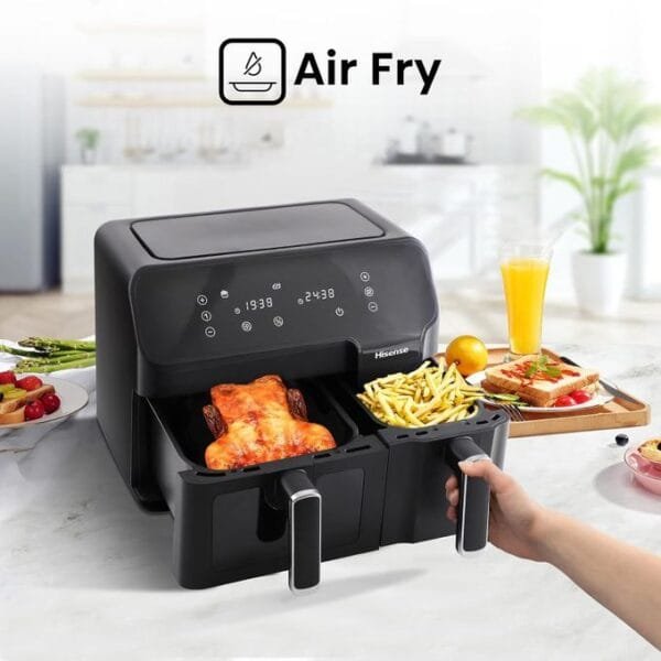 Hisense Air Fryer 8.6 Liters - Dual Basket 3Yrs Warranty