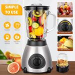 Hoffman Blender 2 In 1 Ice Crushing Glass - Silver - Image 5