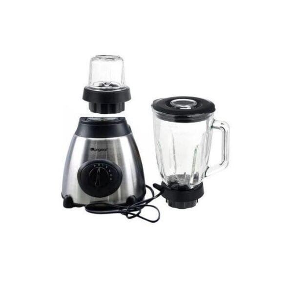 Hoffmans 2 In 1 Ice Crushing Powerful Blender Glass - Silver